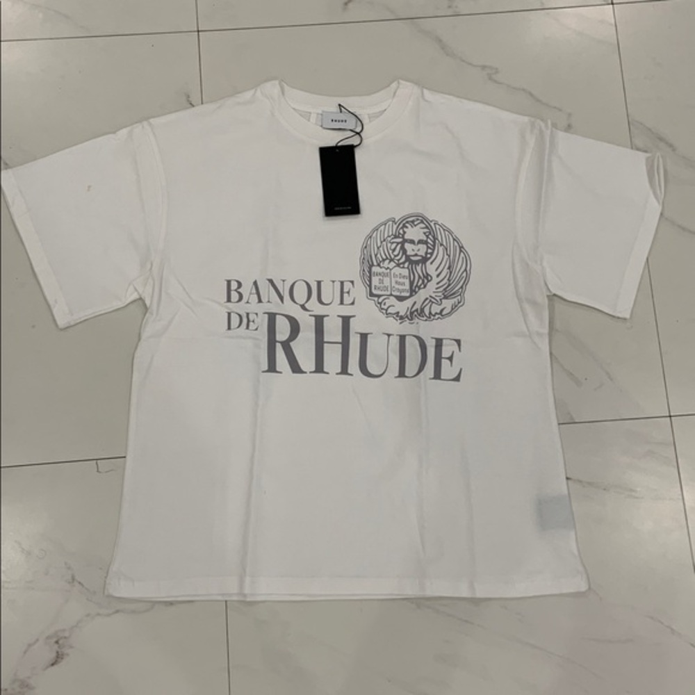 Banque de Rhude White T-Shirt Men’s size Large